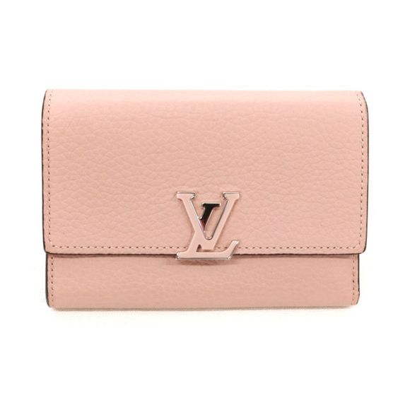 Louis Vuitton Portefeuil Capucines Compact Taurillon Leather Pink Wallet Handbag - Picture 1 of 7